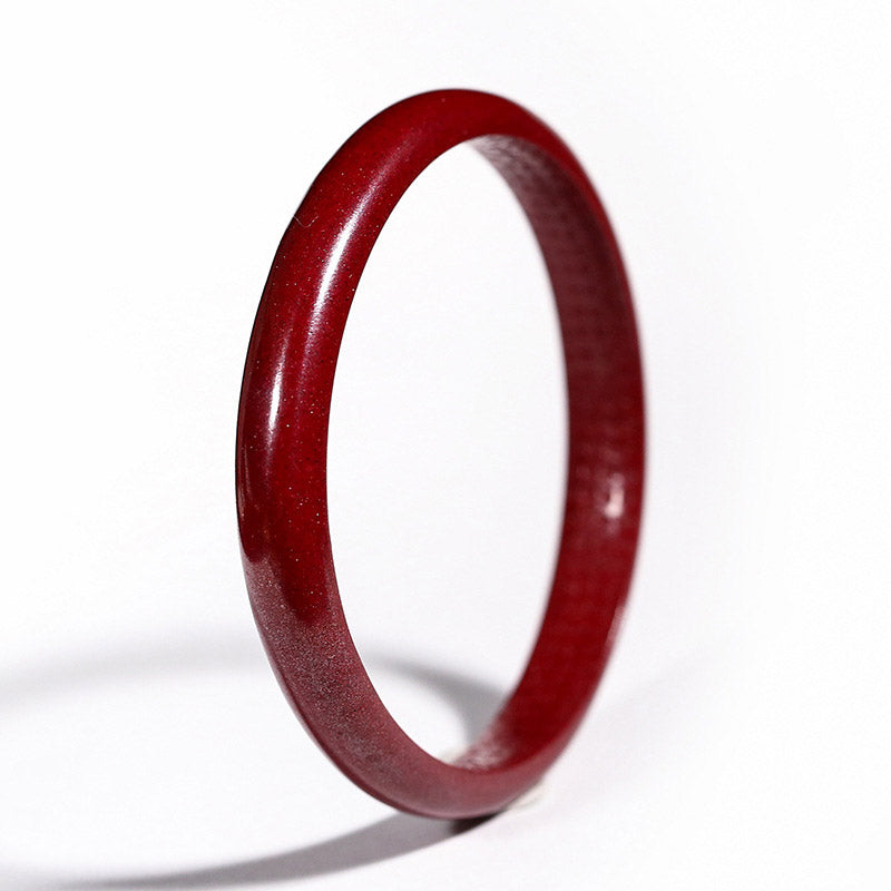Nimara Ritual Cinnabar Heart Sutra Engraving Blessing Bangle Bracelet