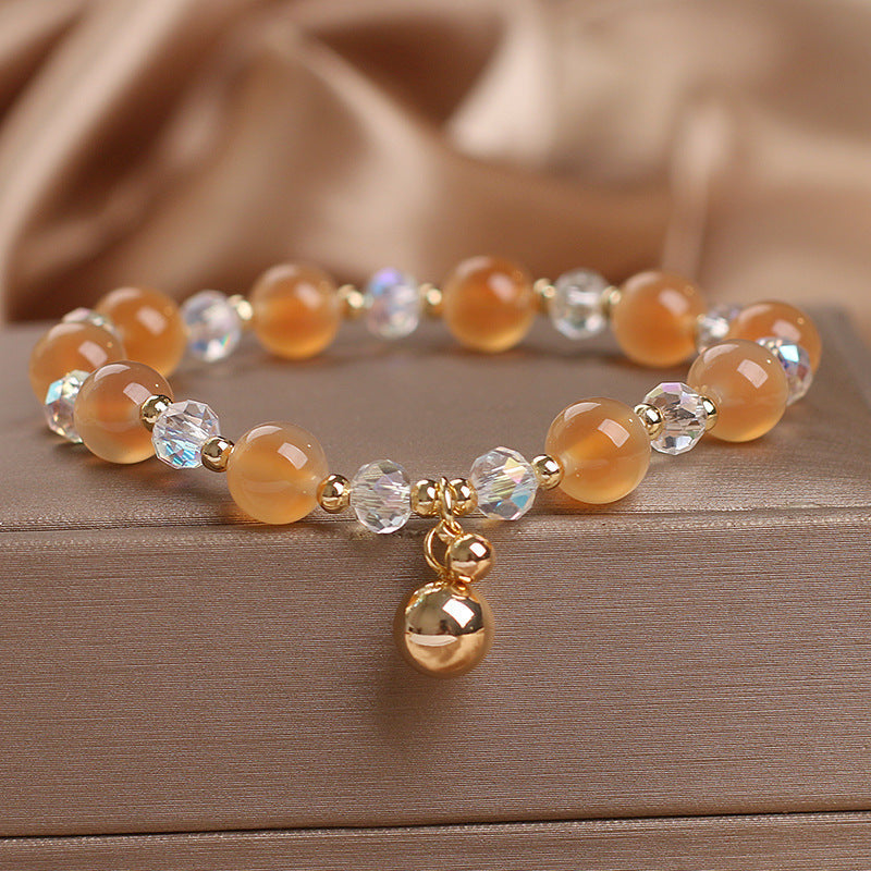 Nimara Ritual Candy Agate Healing Harmony Bead Charm Bracelet