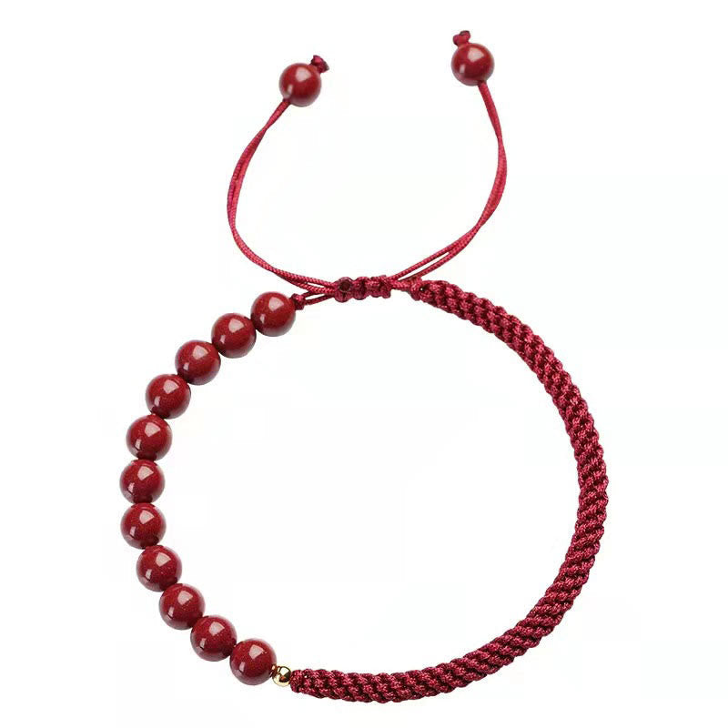 Nimara Ritual Natural Cinnabar King Kong Knot Blessing String Bracelet