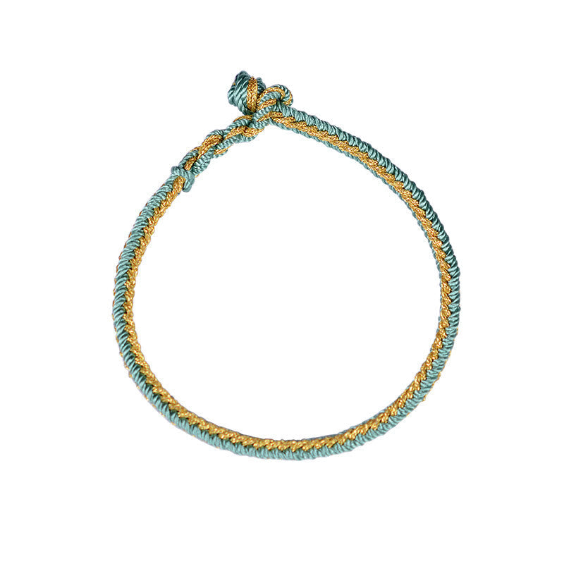 Nimara Ritual Two-Color Rope Handcrafted Eight Thread Peace Knot Bracelet