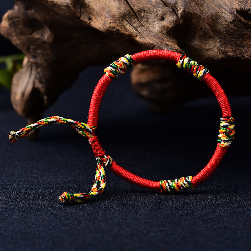 Nimara Ritual Tibetan Handmade Colorful King Kong Knot Lucky Protection Braid String Bracelet