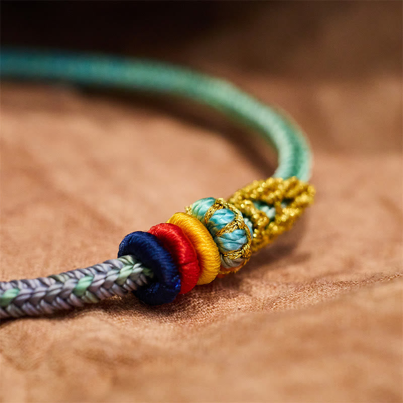 Nimara Ritual Colorful Rope Eight Thread Peace Knot Luck Handmade Bracelet