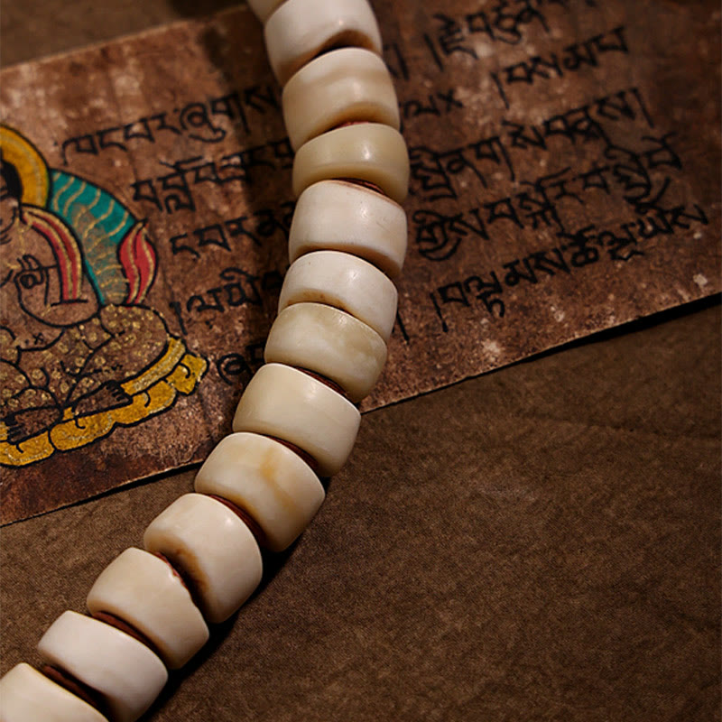 Nimara Ritual Tibetan Natural Yak Bone The Lord Of The Corpse Forest Dice Chinese Zodiac Nine Palaces Eight Diagrams Strength Wrist Mala