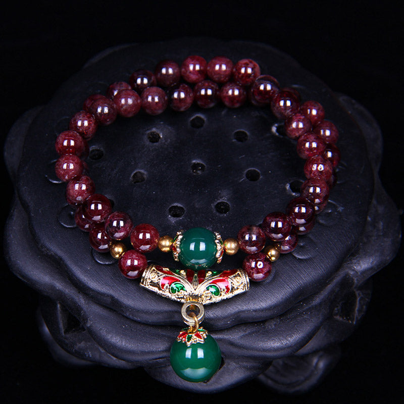 Nimara Ritual Natural Garnet Blessing Bracelet