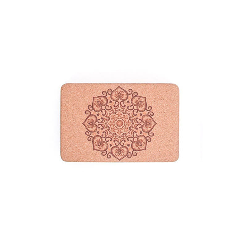 Nimara Ritual Tibetan Mandala Mindful Yoga Cork Block