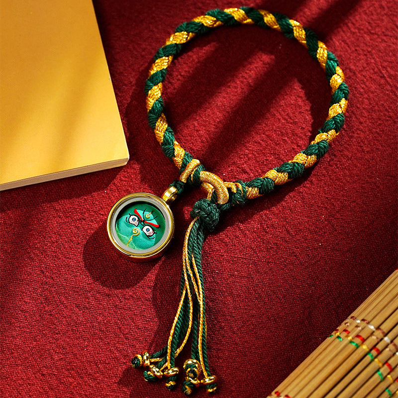 Nimara Ritual Handmade Tibetan Five God Of Wealth Dragon Scale Rope Luck Braid Bracelet