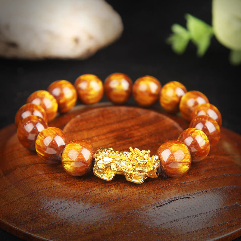 Nimara Ritual Lucky Golden Tiger Eye Abundant Pixiu Bracelet