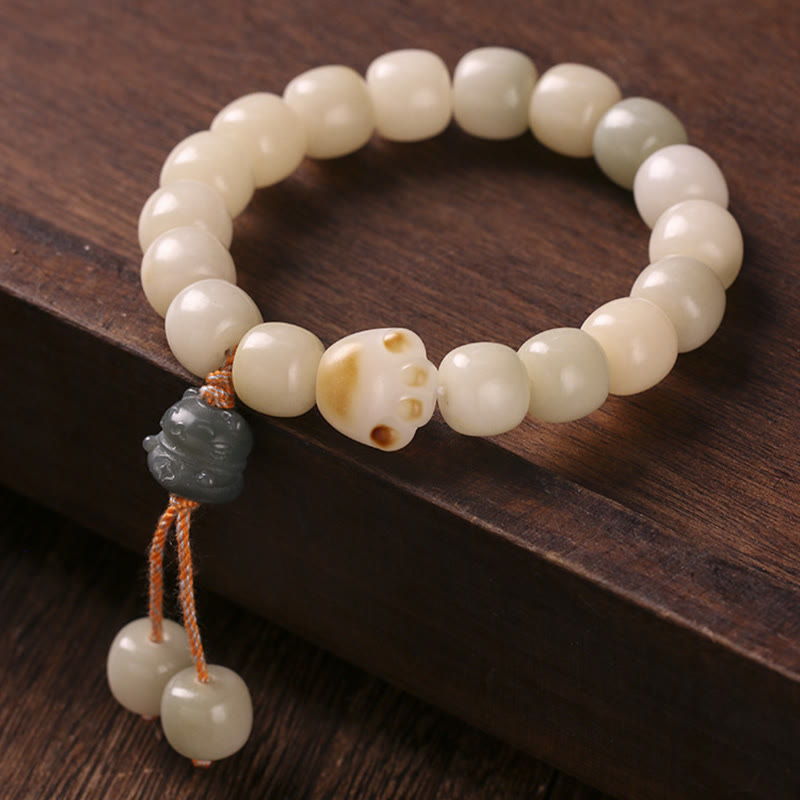 Nimara Ritual Lucky Cat Bodhi Seed Cat Paw Peace Bracelet