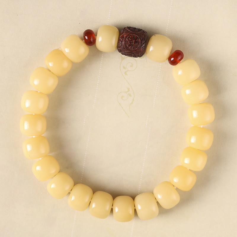 Nimara Ritual Bodhi Seed Auspicious Cloud Fu Character Bead Peace Bracelet