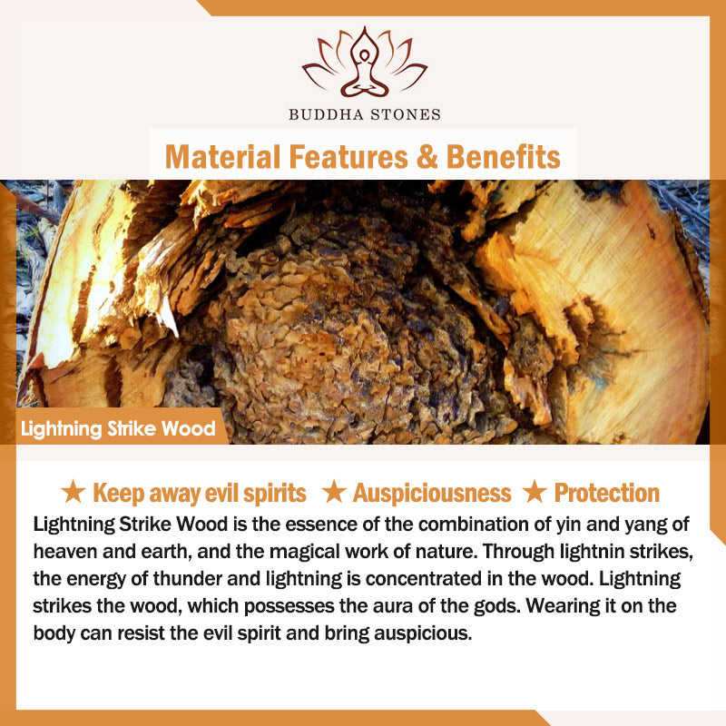Nimara Ritual Lightning Strike Wood Bodhi Seed Cat Paw Claw Auspiciousness Protection Tassel Bracelet