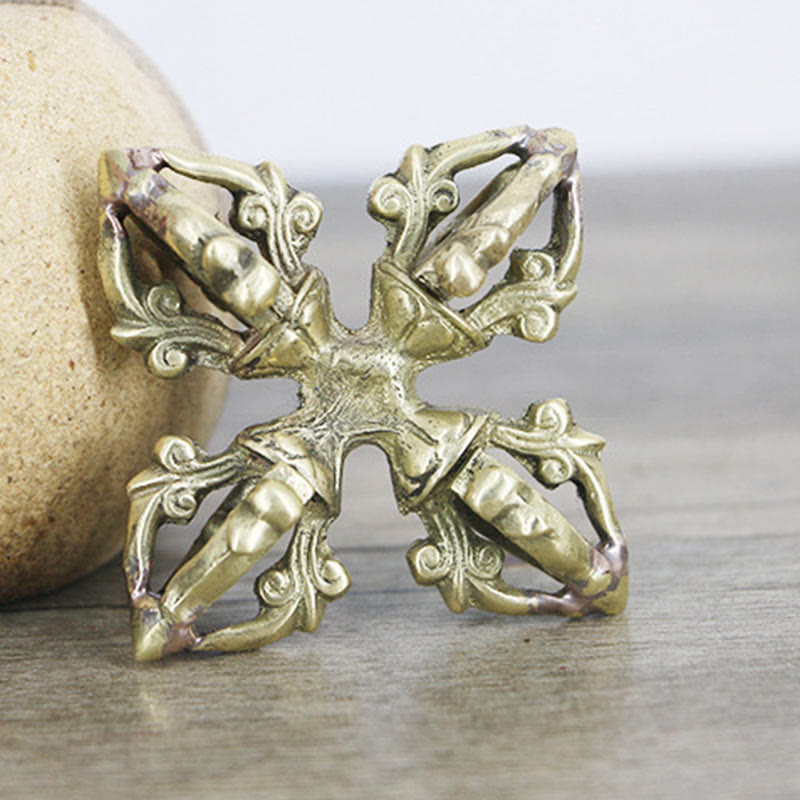 Nimara Ritual Nepal Handmade 5 Prong Double Dorje Copper Strength Vajra