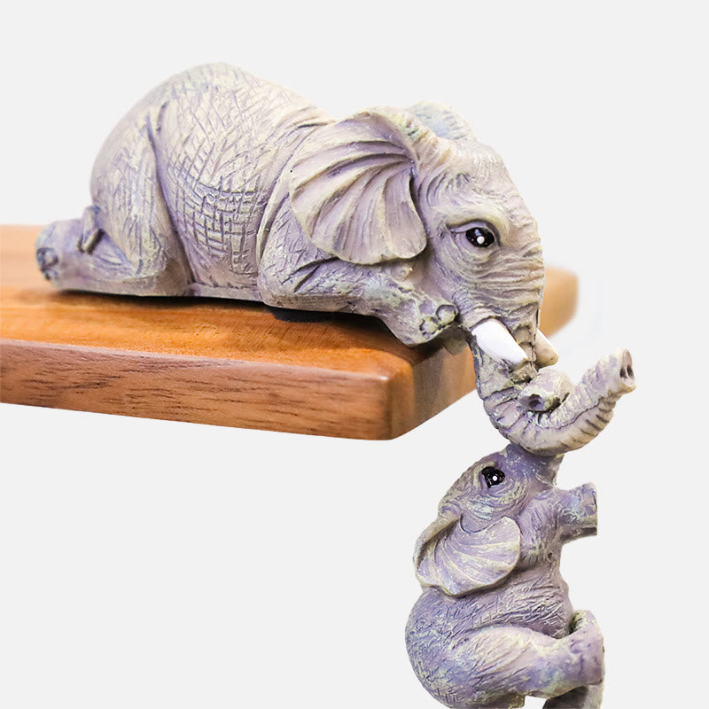 Nimara Ritual 3pcs Feng Shui Elephant Sitter Figurines Wealth Figurine Home Decoration