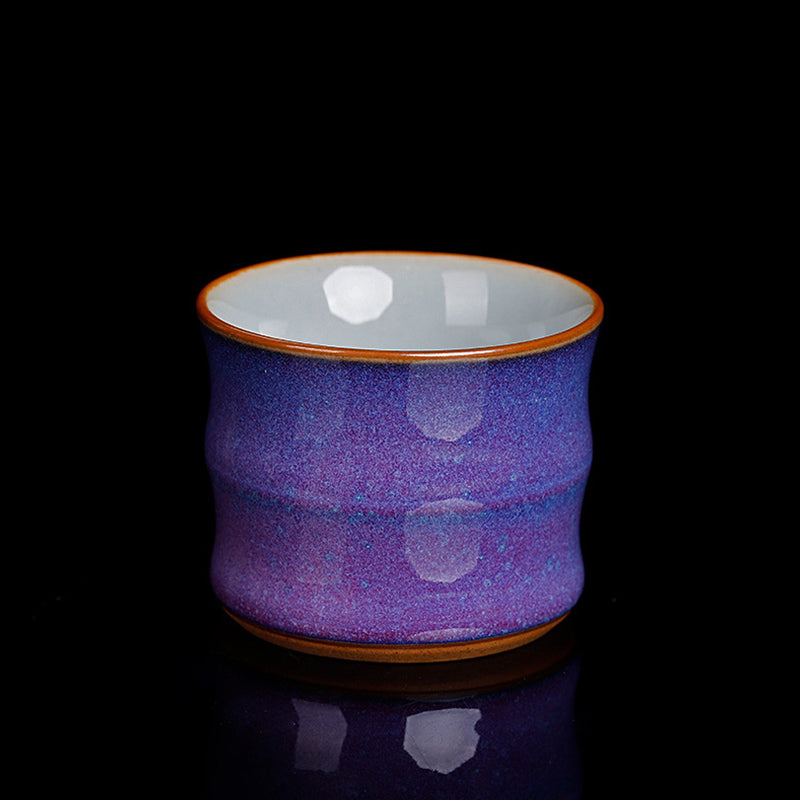 Nimara Ritual Kiln Change Ceramic Bamboo Design Teacup Kung Fu Tea Cup