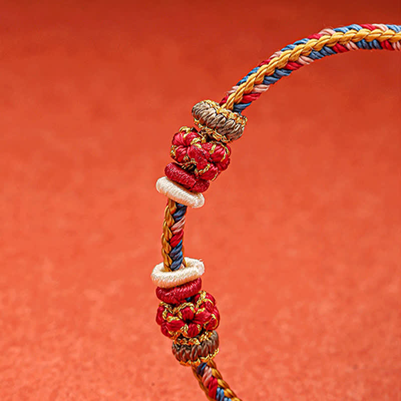 Nimara Ritual Handmade Dunhuang Color Luck Braid String Bracelet