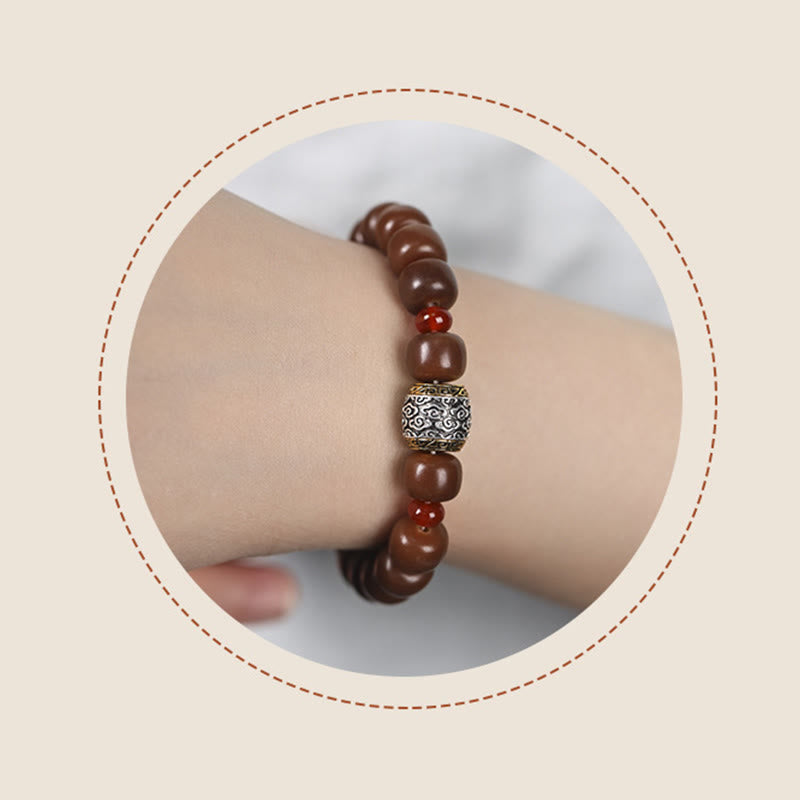 Nimara Ritual Bodhi Seed Auspicious Cloud Fu Character Bead Peace Bracelet