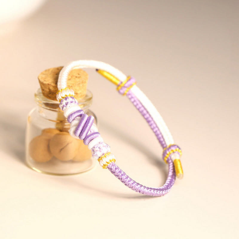 Nimara Ritual Two-Color Rope Handcrafted Eight Thread Peace Knot Luck Connection Bracelet