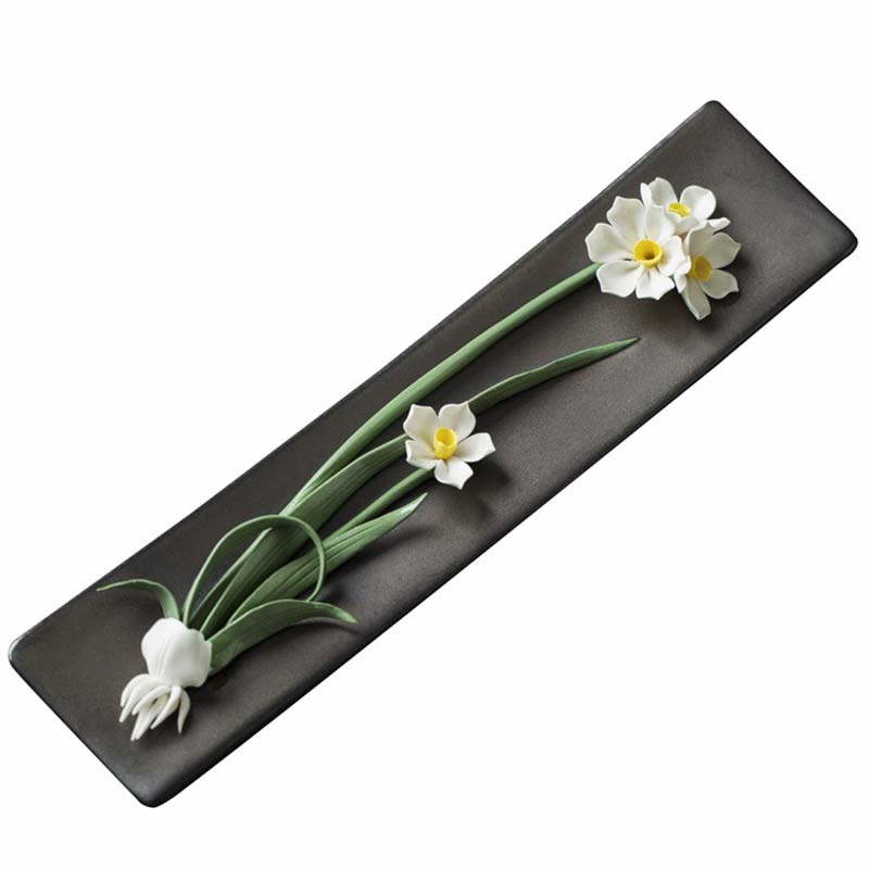Nimara Ritual Lotus Peony Rose Flower Ceramic Spiritual Incense Burner
