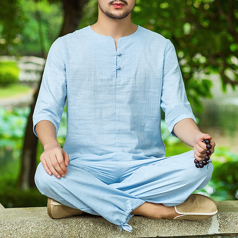 Nimara Ritual Meditation Prayer Spiritual Zen Practice Uniform Clothing Men's Set