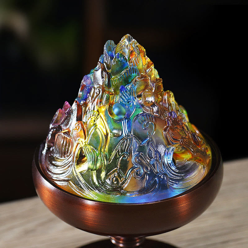 Nimara Ritual Liuli Crystal Mountain Healing Meditation Incense Burner