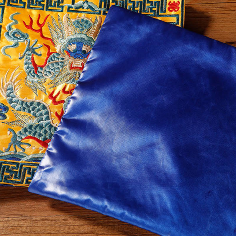 Nimara Ritual Crane Phoenix Dragon Kirin Embroidered Cup Mat Pad Tea Cup Coaster Square Kung Fu Tea Mat