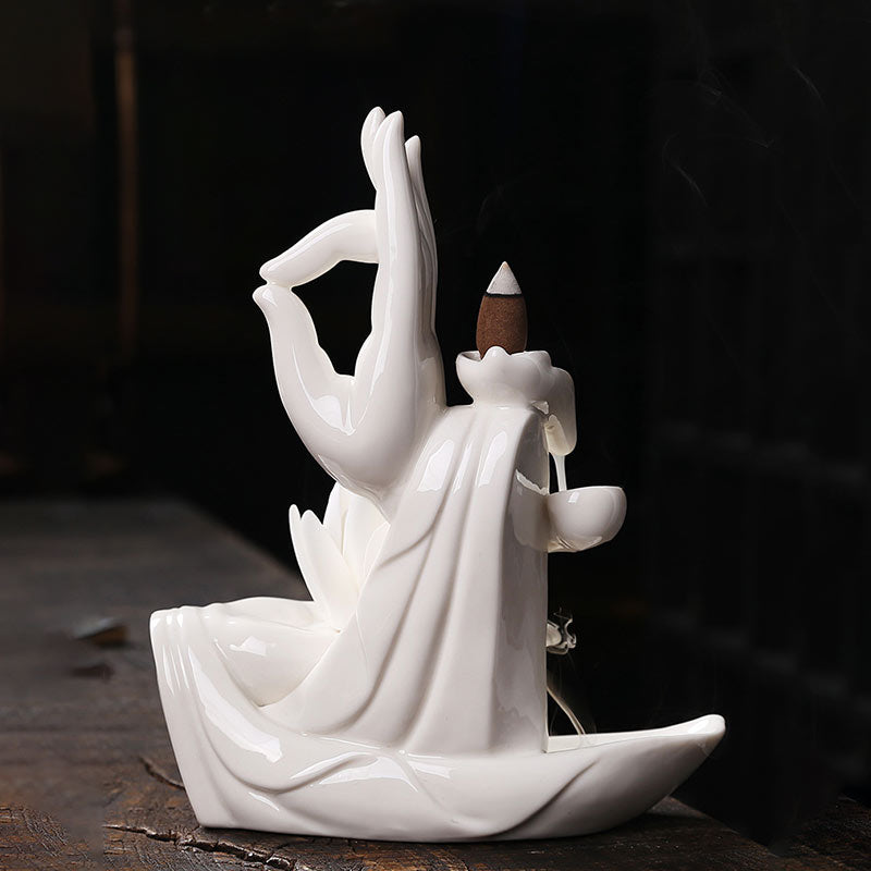 Nimara RitualTibetan Lotus Blessing Incense Burner Decoration