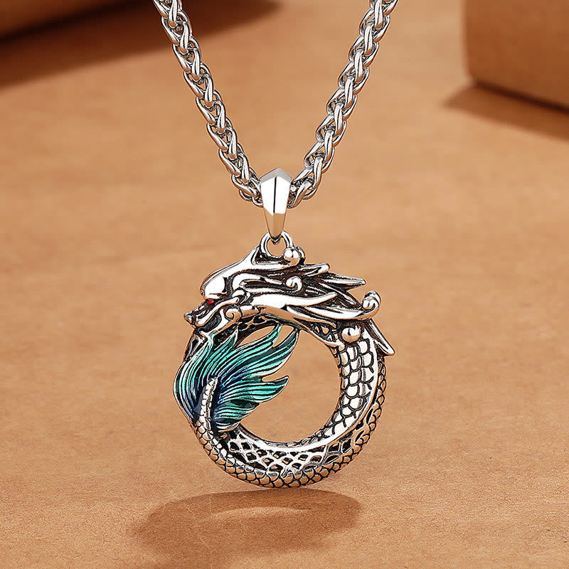 Nimara Ritual Tibetan Copper Dragon Strength Necklace