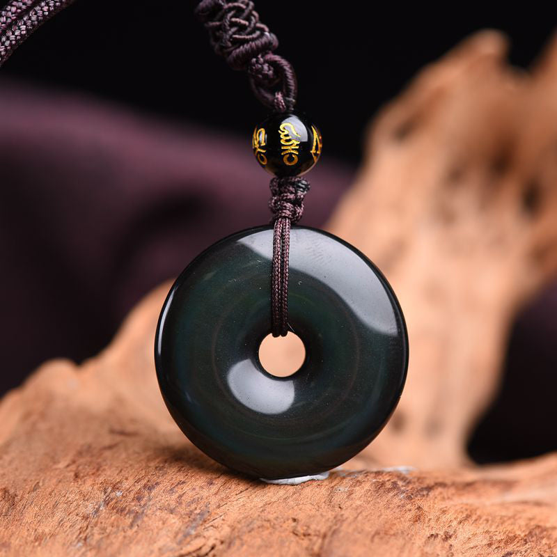 Nimara Ritual Tibetan Obsidian Protection Necklace