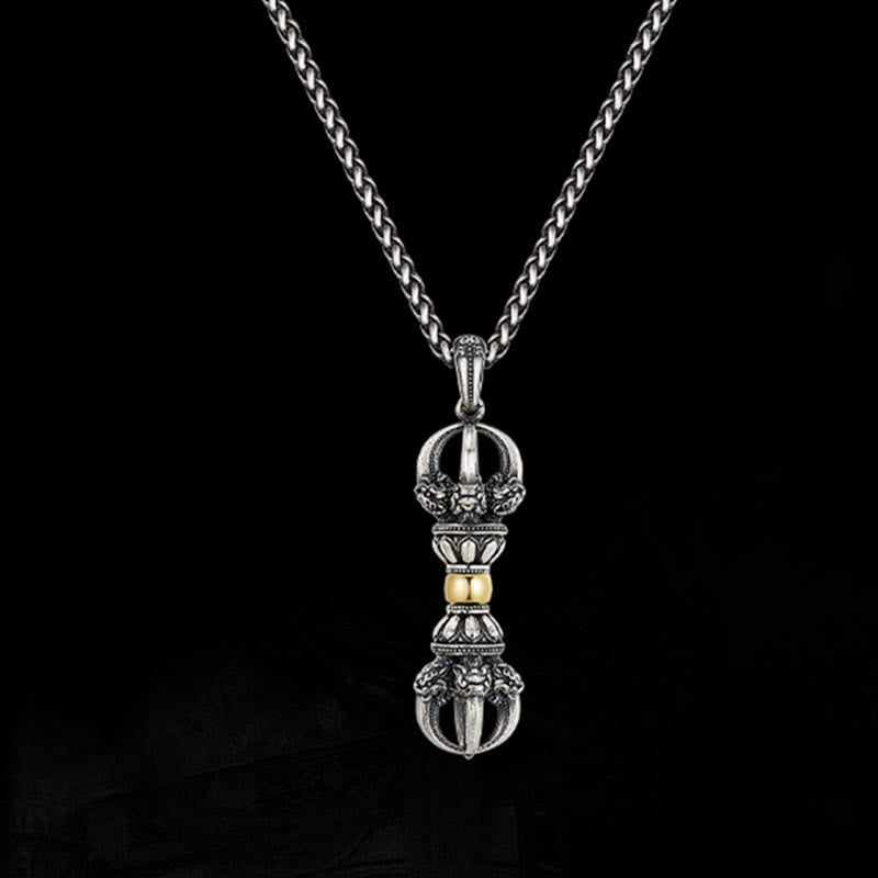 Nimara Ritual Tibetan Dorje Vajra Design Wealth Necklace Pendant