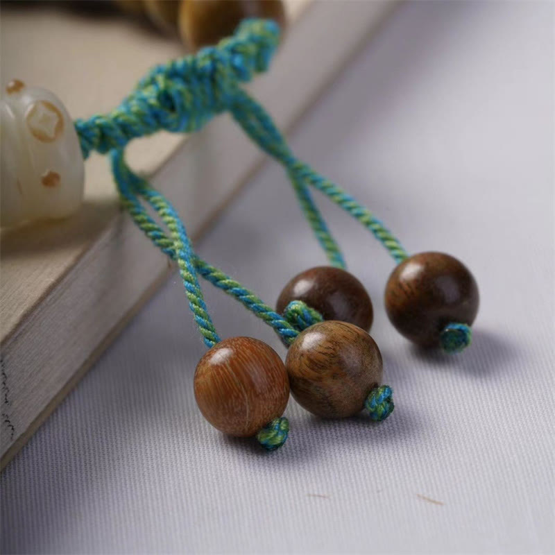 Nimara Ritual Green Sandalwood Bodhi Seed Lucky Cat Positive Bracelet