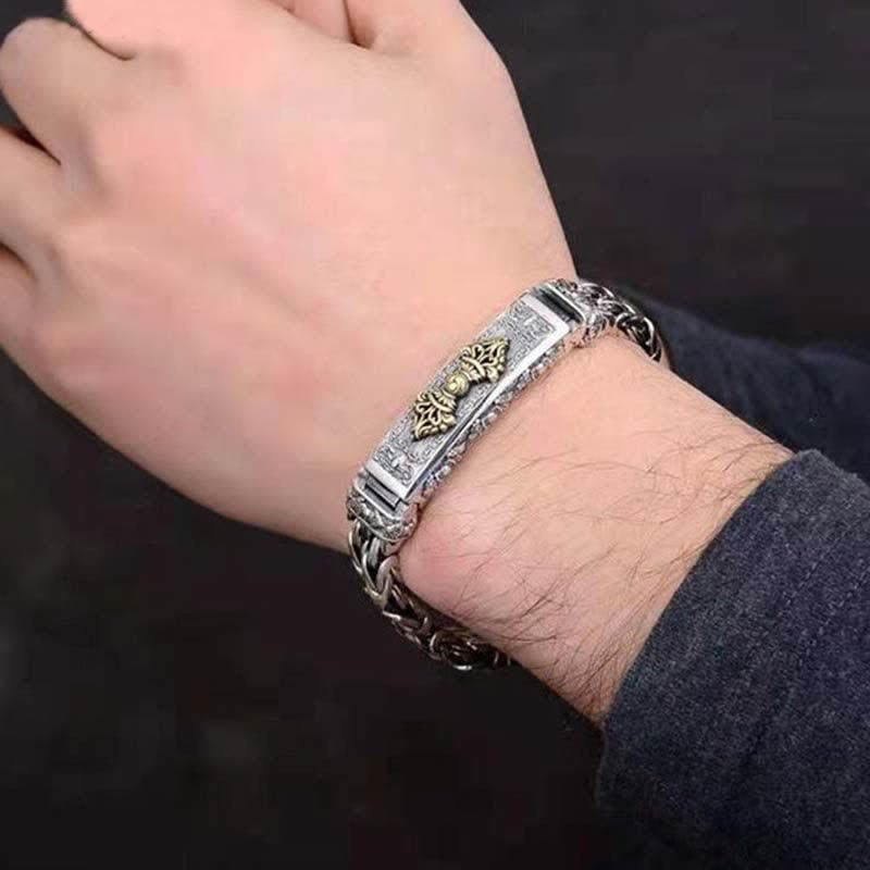 Nimara Ritual Vajra Dorje Twisted Braided Pattern Copper Balance Bracelet