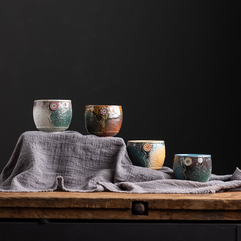Nimara Ritual Sunflower Kiln Change Ceramic Coffee Mug Tea Latte Espresso Coffee Cup 250ml