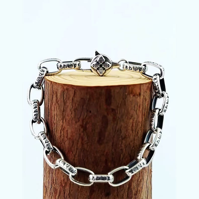 Nimara Ritual Om Mani Padme Hum Double Dorje Copper Engraved Wisdom Bracelet