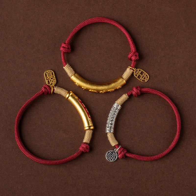 Nimara Ritual 999 Sterling Silver Tibet Handmade Om Mani Padme Hum Fu Character TopRank Character Luck Braided Bracelet