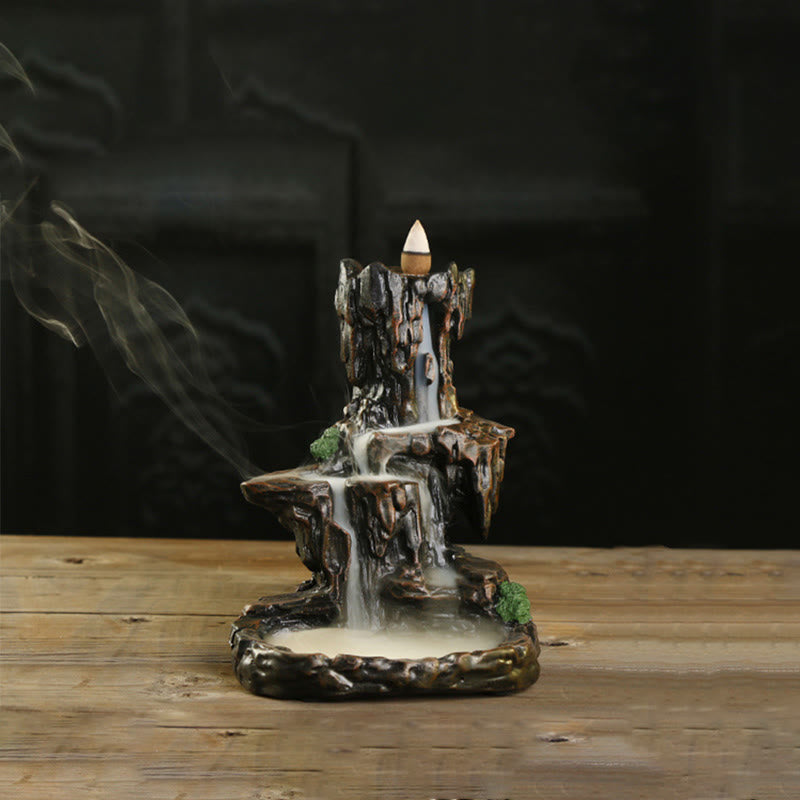 Nimara Ritual Waterfall Backflow Incense Burner Mountain Tower Incense Holders