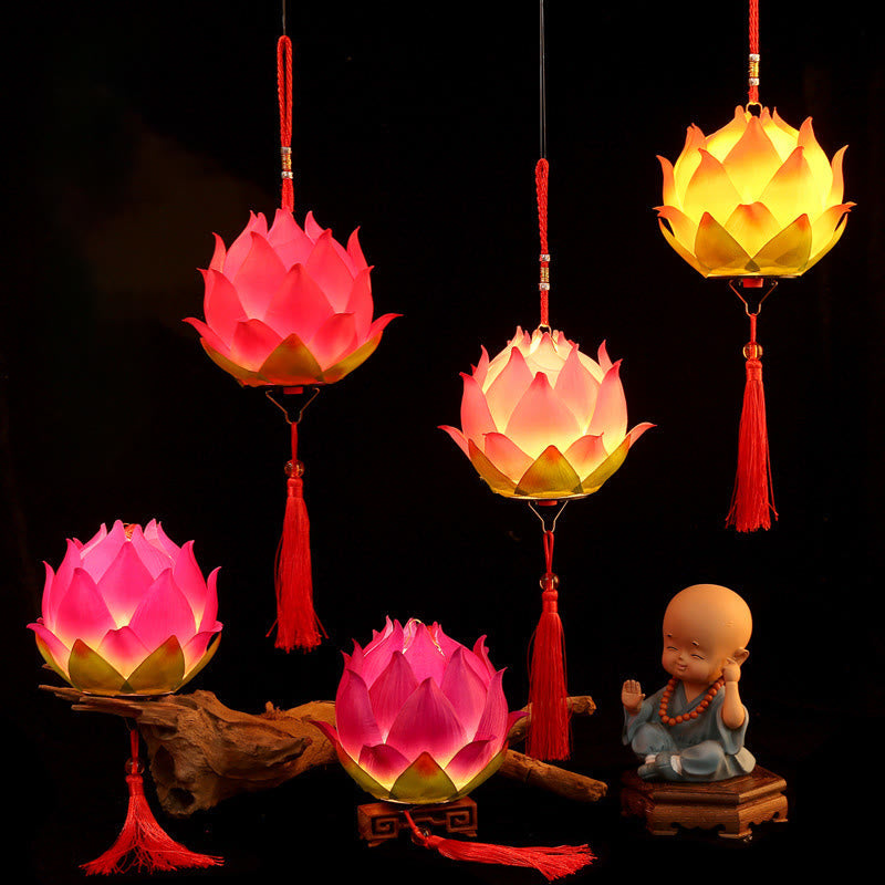 Nimara Ritual DIY Lotus Flower Dragon Lantern Tassel Lamp Decoration