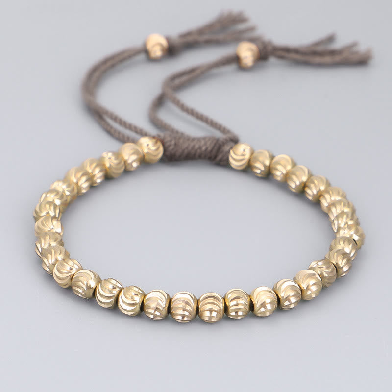 Nimara Ritual Tibetan Handmade Copper Bead Luck String Bracelet
