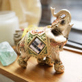 Nimara Ritual Lucky Feng Shui Green Elephant Statue Sculpture Wealth Figurine Gift Home Decoration