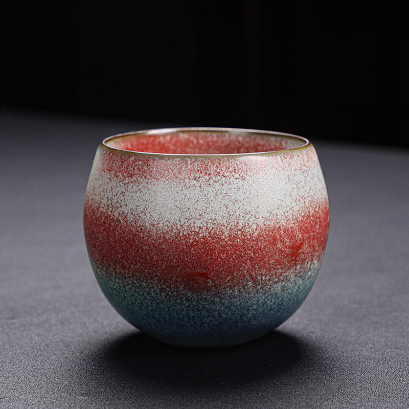 Nimara Ritual Retro Red Gradient Kiln Change Ceramic Teacup Kung Fu Tea Cup