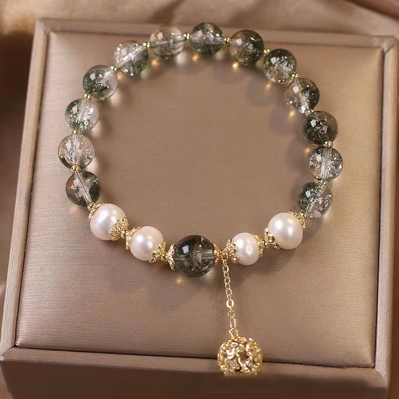 Nimara Ritual Green Phantom Pearl Self-acceptance Charm Bracelet