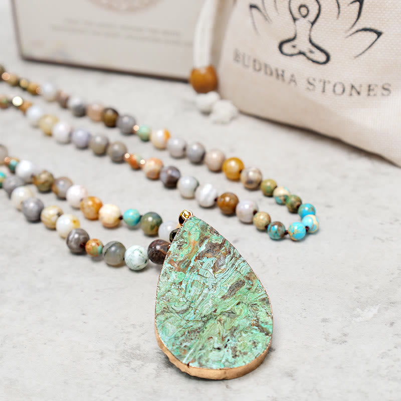 Nimara Ritual Natural Ocean Picasso Jasper Beaded Healing Neckace
