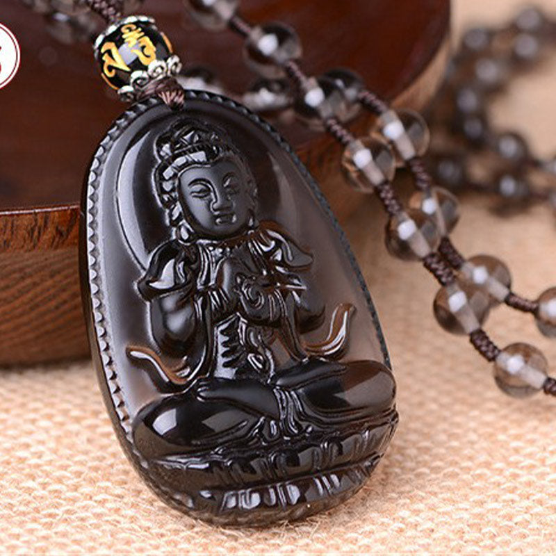 Nimara Ritual Chinese Zodiac Obsidian Protection Necklace