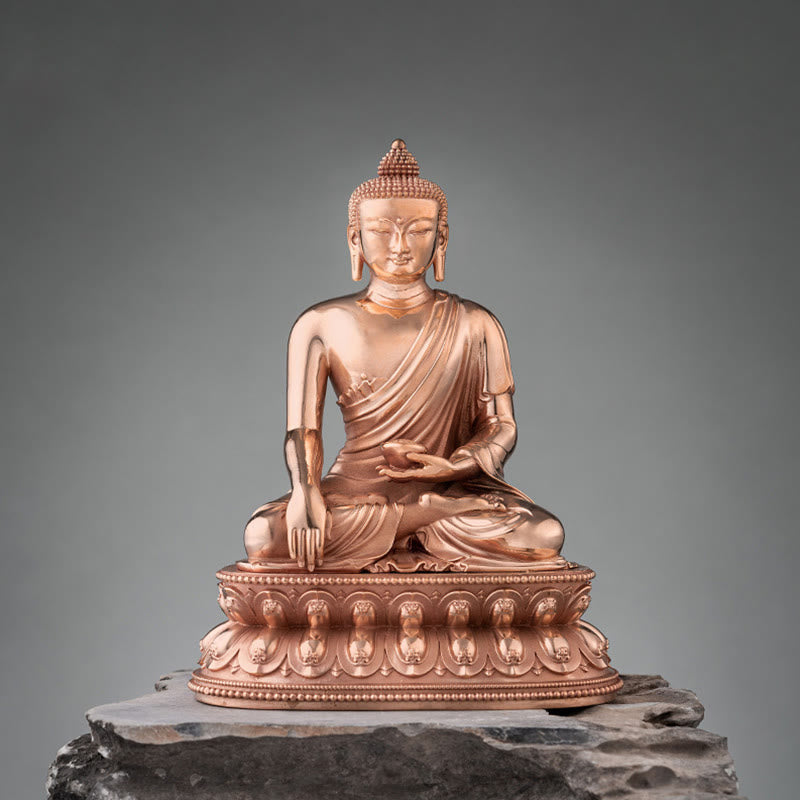 Nimara Ritual Gautama Shakyamuni Buddha Figurine Serenity Copper Statue Home Decoration