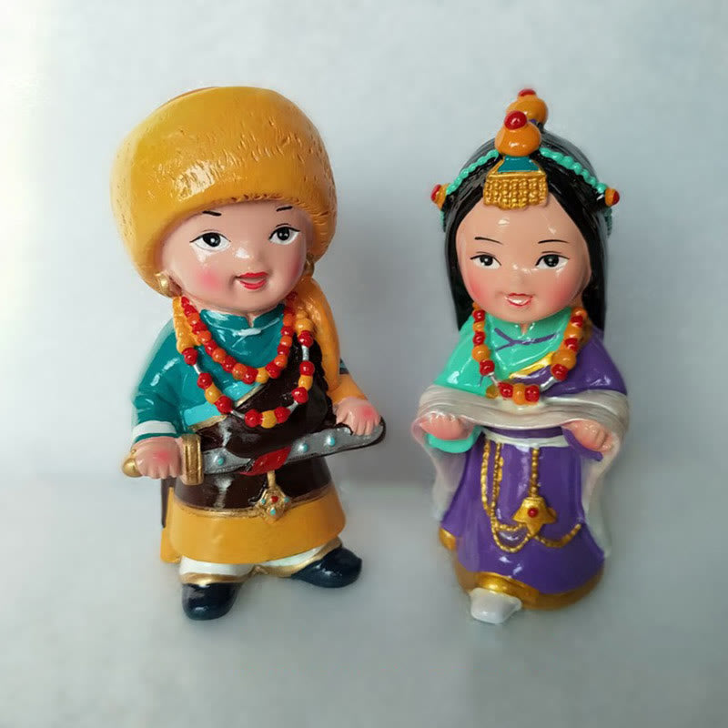 Nimara Ritual Hand Painted Tibetan Figures Creative Home Office Car Decoration Ornament