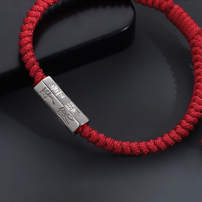 Nimara Ritual 925 Sterling Silver Letter Engraving Blessing String Bracelet