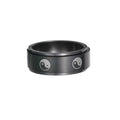 Nimara Ritual Yin Yang Titanium Steel Balance Rotatable Ring