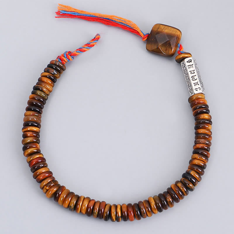 Nimara Ritual Tibetan Tiger Eye Om Mani Padme Hum Protection Power Bracelet
