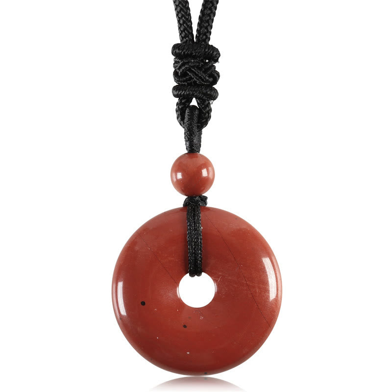 Nimara Ritual Lucky Coin Pendant Healing Crystal Gemstone Necklace