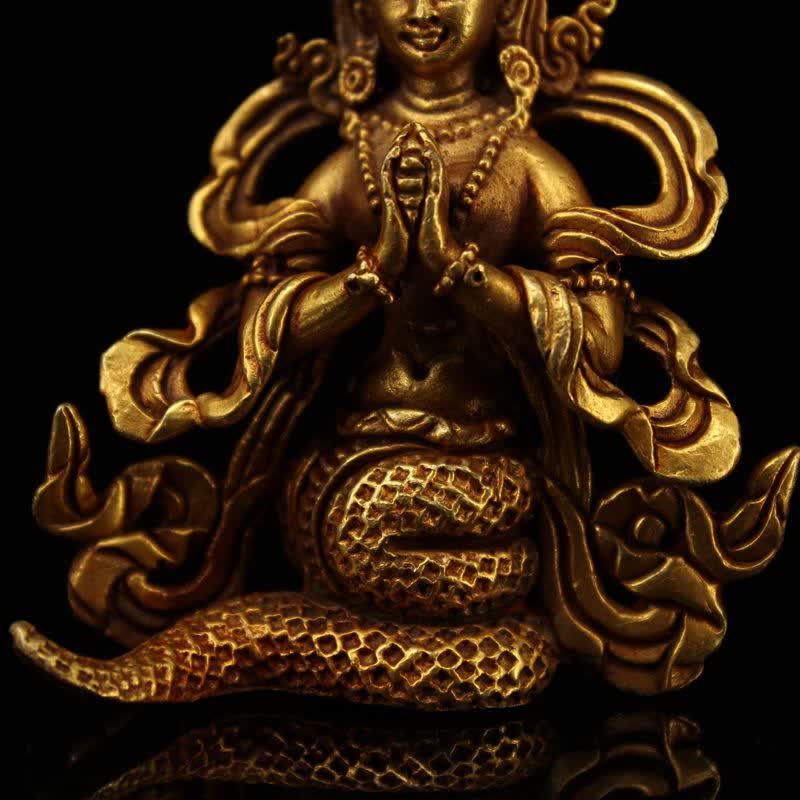 Nimara Ritual Bodhisattva Nagarjuna Protection Copper Statue Decoration
