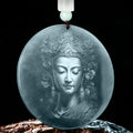 Nimara Ritual Kwan Yin Avalokitesvara Jade Abundance String Necklace Pendant