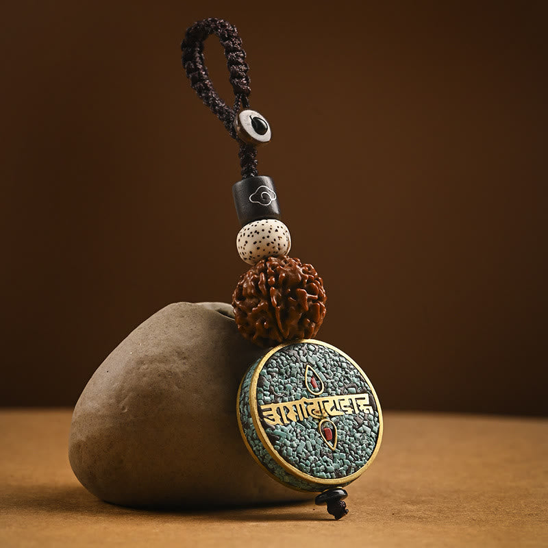 Nimara Ritual Tibetan Om Mani Padme Hum Bodhi Seed Peace Key Chain